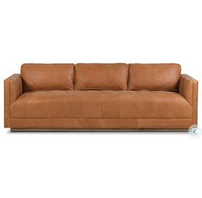 Kiera Palermo Cognac 90" Upholstered Sofa