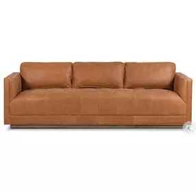 Kiera Palermo Cognac 90" Upholstered Sofa