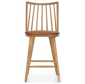 Lewis Sandy Oak Windsor Bore and Dowel Counter Height Stool