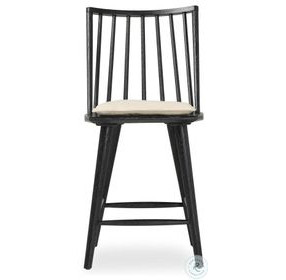 Lewis Black Oak Windsor Performance Fabric Counter Height Stool