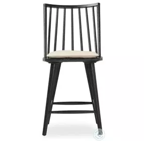 Lewis Black Oak Windsor Performance Fabric Counter Height Stool