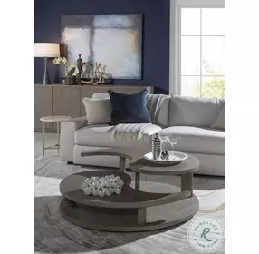 Signature Designs Cappuccino Gray Oak Yin Yang Round Occasional Table Set
