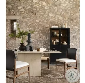 Arum Cream Marble Dining Room Set