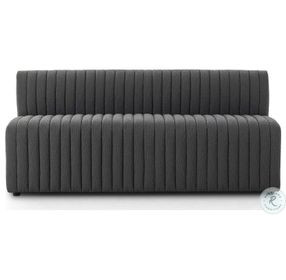 Augustine FIQA Boucle Charcoal Performance Fabric 72" Dining Banquette
