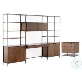 Trey Auburn Modular Wall Home Office Set With 2 Bookcase