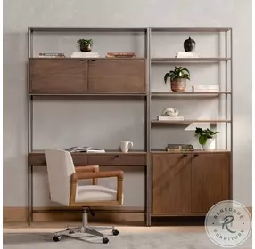 Trey Auburn Modular Wall Home Office Set With Bookcase