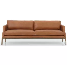 Diana Sonoma Butterscotch Leather 84" Sofa