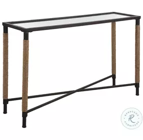Braddock Rustic Iron Console Table