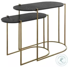 Venice Ebony Nesting Table Set of 2