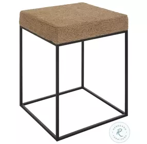 Laramie Natural Braided Rope Accent Table