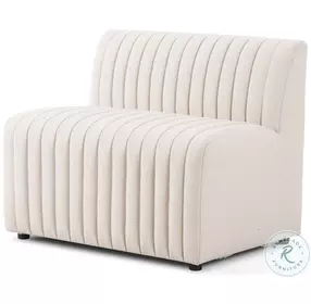 Augustine Oatmeal Performance Fabric Dining Banquette Chair And A Half