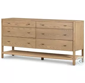 Zuma Dune Ash 6 Drawer Dresser
