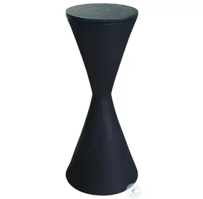 Times Up Matte Black Drink Table