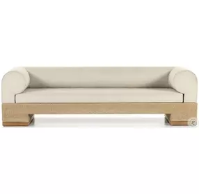 Joss Hyacinth Natural and Faye Sand Performance Fabric Outdoor Sofa