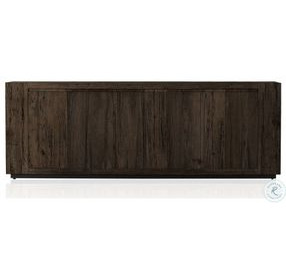 Abaso Ebony Rustic Wormwood Oak 4 Door Sideboard