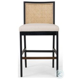 Antonia Brushed Ebony Performance Fabric Bar Stool