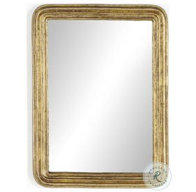 Vintage Louis Antiqued Gold Leaf Rectangle Mirror