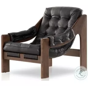 Halston Heirloom Black Leather Chair
