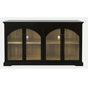 Archdale Black 4 Glass Door Sideboard