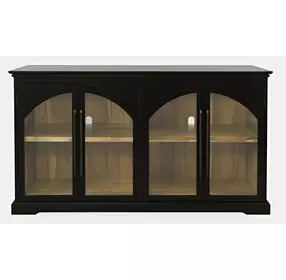Archdale Black 4 Glass Door Sideboard
