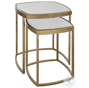 Vista Antique Gold Nesting Table Set of 2