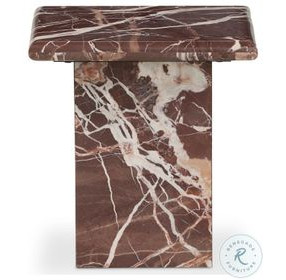 Arum Merlot Marble End Table