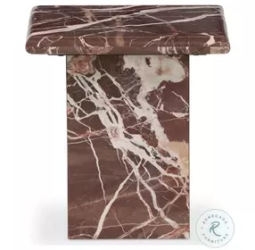 Arum Merlot Marble End Table