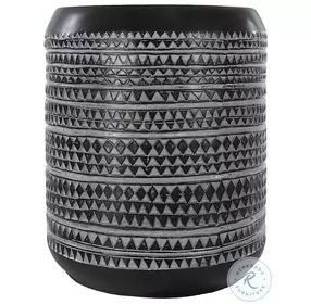 Cutting Edge Chalk Black And Gray Accent Table