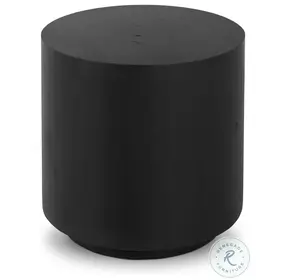 Humphrey Coal on Oak Round End Table