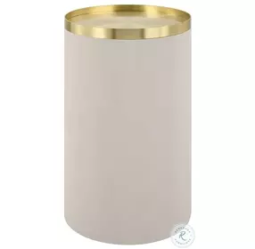 Circuit Brushed Brass And White Accent Table