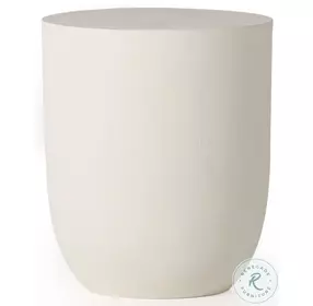 Basil Matte White Outdoor Drink Table