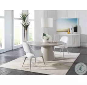 Mar Monte Soft Champagne Taupe Round Dining Room Set