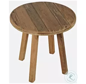 Reclamation Rustic Brown 24" Round End Table