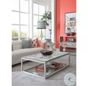 Mar Monte Silver Leaf Grate Occasional Table Set