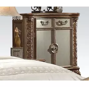 Vendome Gold Patina and Bone 3 Drawer Gentleman's Chest