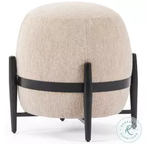 Sia Athena Taupe Performance Fabric Ottoman
