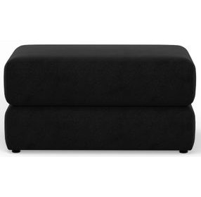 Eagan Black Upholstered Rectangular Ottoman