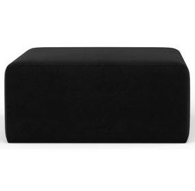 Eagan Black Upholstered Rectangular Cocktail Ottoman