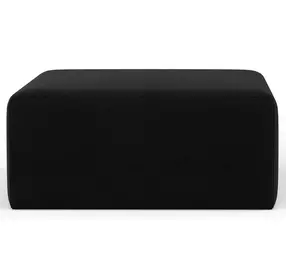 Eagan Black Upholstered Rectangular Cocktail Ottoman