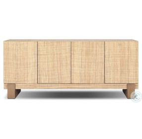 Hatch Natural Raffia 4 Door Sideboard