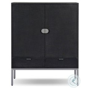 Cressida Black Linen 2 Door Bar Cabinet
