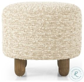 Aniston Solema Cream Round Ottoman