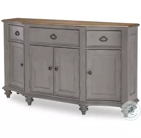 Kingston Sandalwood Brown And Tweed Gray Server