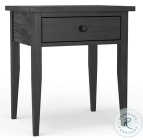 Palmer Black 1 Drawer Nightstand