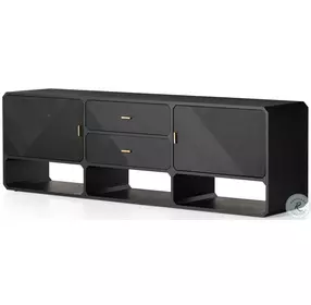 Caspian Black Ash Media Console