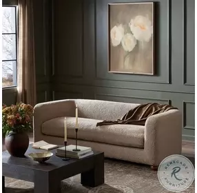 Gidget Sheepskin Camel 84" Sofa
