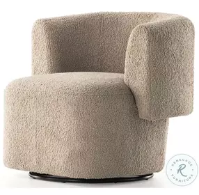 Tybalt Sheepskin Camel Swivel Chair
