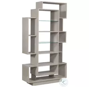 Signature Designs Misty White Gray Prospero Bookcase