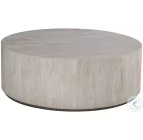 Cassio White Travertine Round Cocktail Table