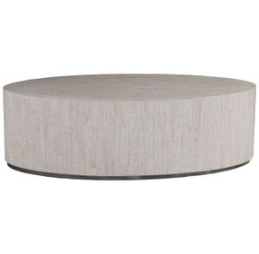 Cassio Creamy White Oval Travertine Top Cocktail Table
